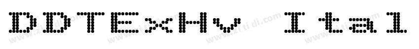 DDTExHv Italic字体转换